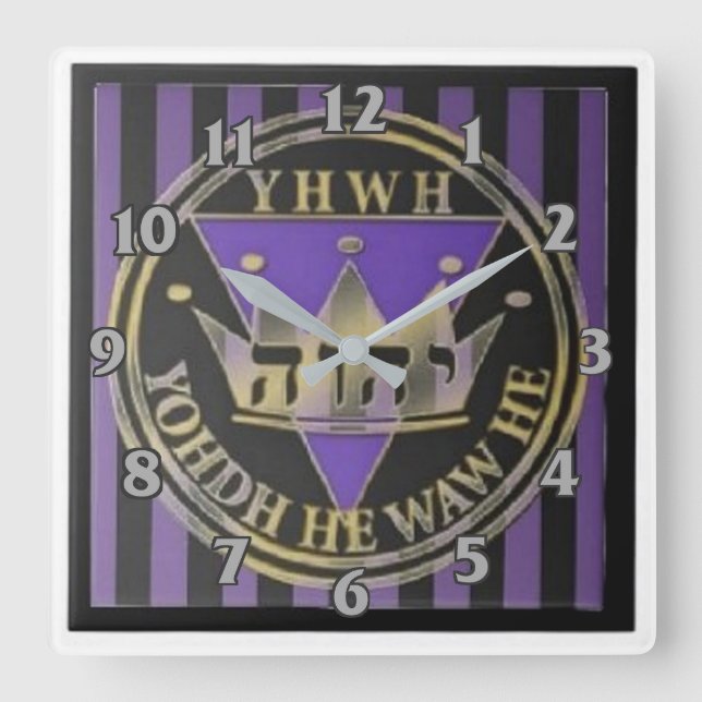 Bandes Divines Carré Horloge murale (Recto)