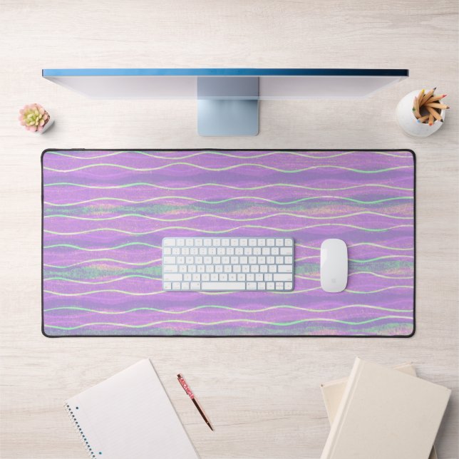 Bandes d'onde violette et Turquoise Style Vintage (Bureau 1)
