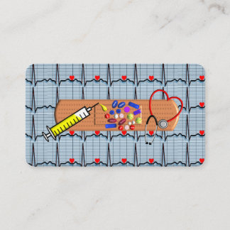 Bandes EKG Cartes de visite Médicales