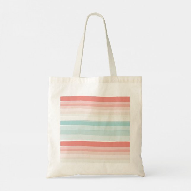 Bandes estivales en corail et sac turquoise (Dos)