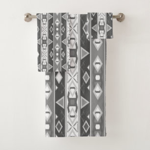 Bandes et formes géométriques gris blanc