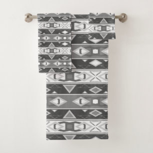 Bandes et formes géométriques gris blanc