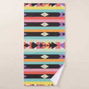 bandes et triangles colorés mélange de motifs