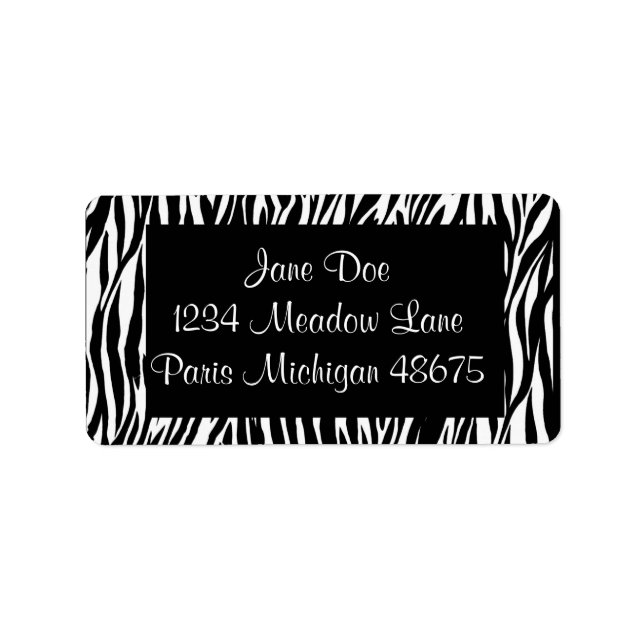 Bandes étiquettes de adresse/Zebra (Devant)