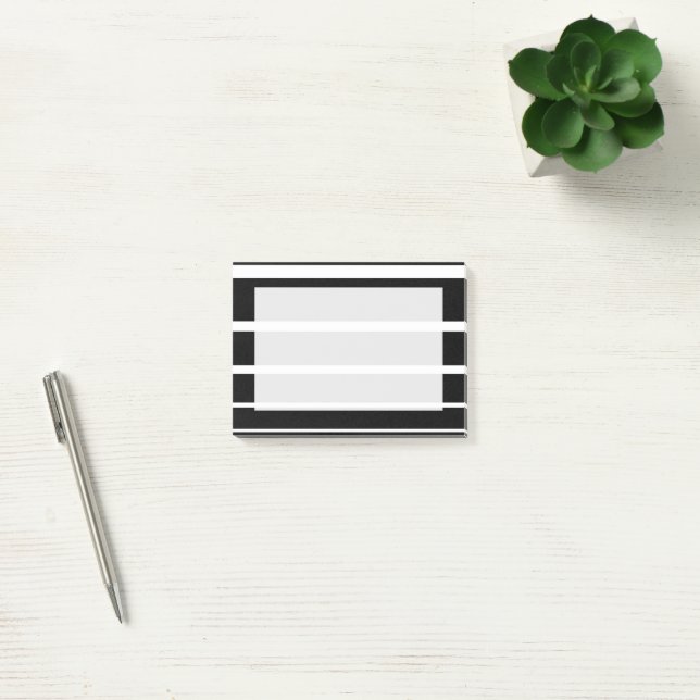 Bandes graduées en noir et blanc Post-It Notes (Bureau)