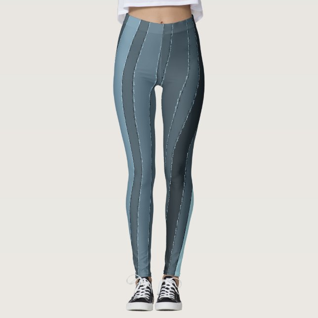 Bandes gris tendance "Ratti_Creative_Arts" Legging (Devant)