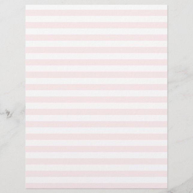 Bandes minces - Blanc et rose pâle (Devant)