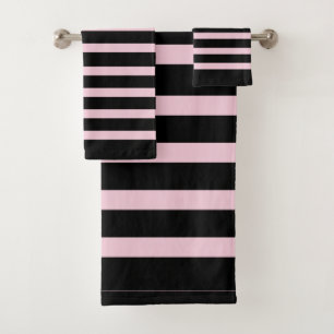 Bandes noires et roses Design moderne