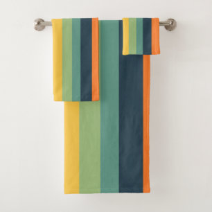 Bandes orange, bleue, jaune et verte