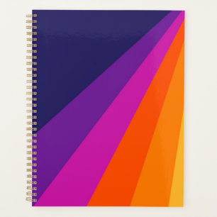 Bandes rétro en diagonale violette et orange