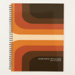 Bandes rétro minimalistes<br><div class="desc">Carnet minimaliste Retro Stripes Planner. Personnalisé avec votre nom ou texte personnalisé.</div>