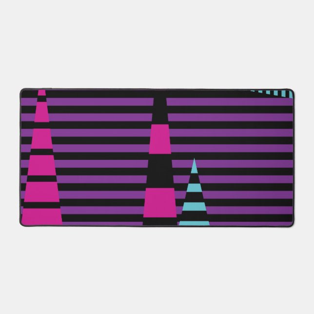 Bandes sur bandes - rose, pourpre, bleu et noir (Recto)