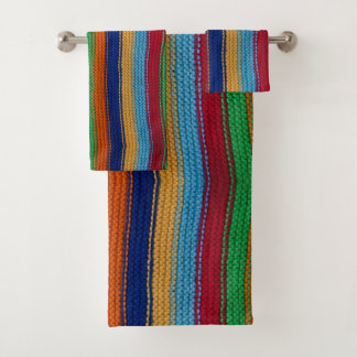 Bandes tricotées colorées
