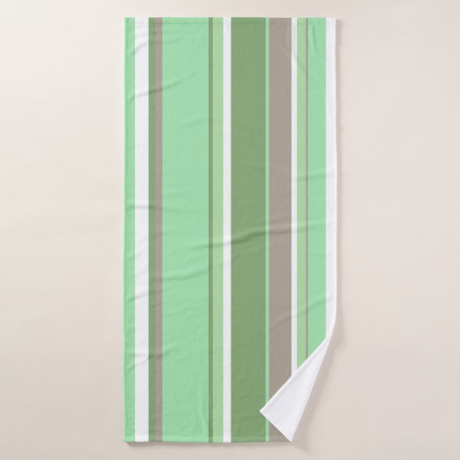 Bandes vert pâle (Serviette de bain)