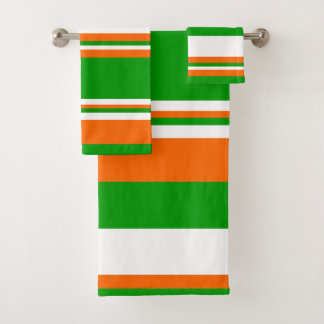 Bandes vertes, blanches et orange