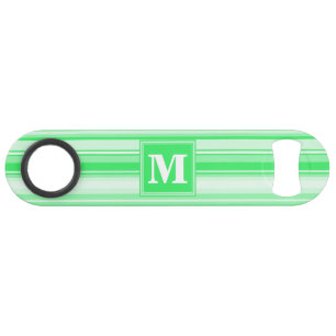 Bandes vertes de printemps monogramme