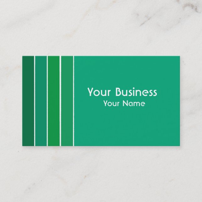 Bandes vertes simples cartes de visite personnalis (Devant)