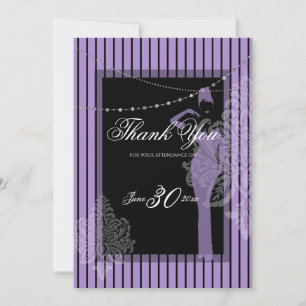 Bandes violettes et noires Invitation
