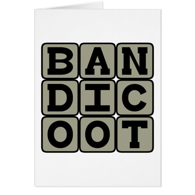 Bandicoot, marsupial omnivore (Devant)