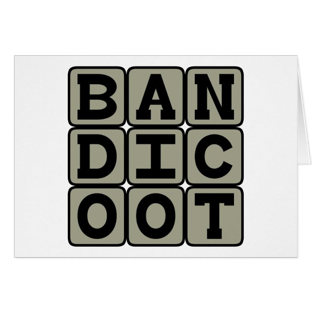 Bandicoot, marsupial omnivore (Devant horizontal)