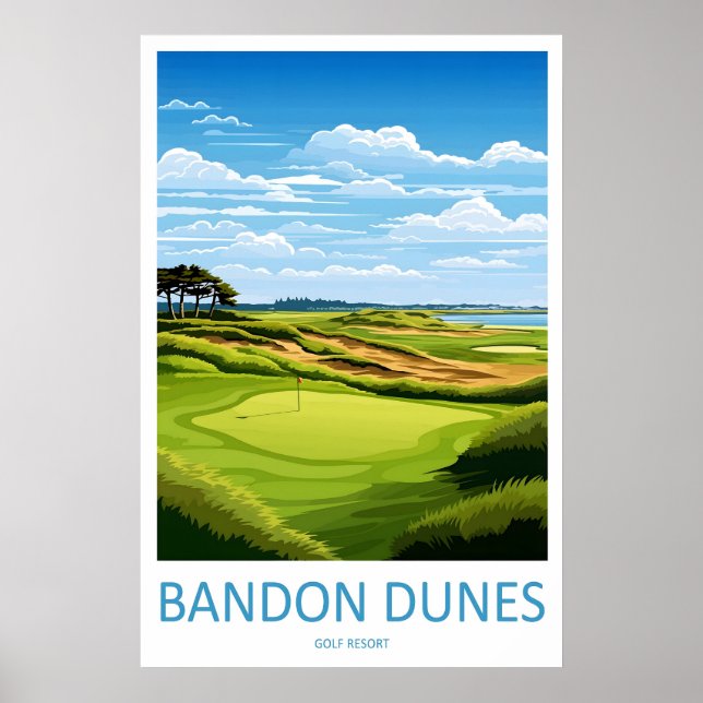 Bandon Dunes Golf Resort Voyage Impression Art Mur (Devant)