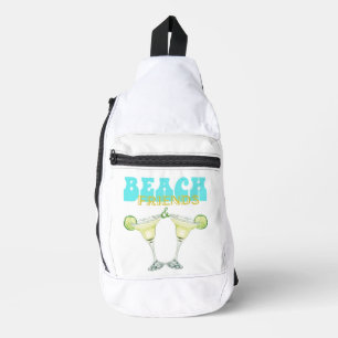 Bandoulière Beach Friends & Margaritas Imprimer Couper Sac À F