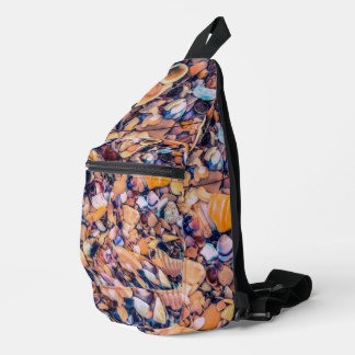 Bandoulière Coques et galets de mer Imprimer Couper Sac à coud