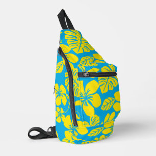 Bandoulière Motif BIKINI ROSE EN SAC À SOUFFLE BLEU/JAUNE