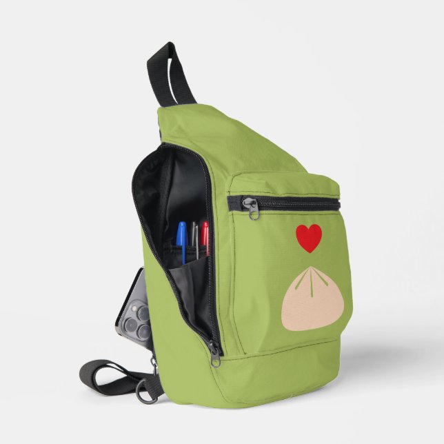 Bandoulière Sac à bascule Love Matcha (Ouvrir)
