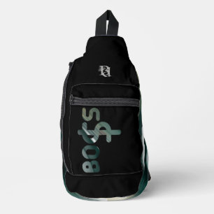 Bandoulière Sac à billes BOSS Tendance Abstraite Noir Blanc Ve