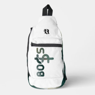 Bandoulière Sac à billes BOSS Tendance Abstraite Noir Blanc Ve