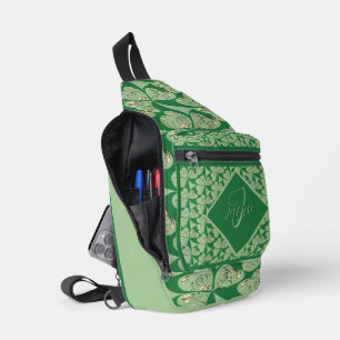 Bandoulière Sac à coudre avec imprimé trèfle