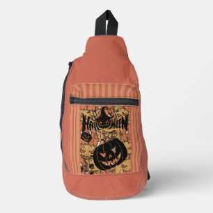 Bandoulière Sac à coudre et imprimer Halloween et citrouilles 
