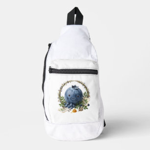 Bandoulière Sac à coudre imprimé myrtille adorable Kawaii