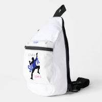 Sac à élingue blanc pour grimpeurs / rochers. Écri