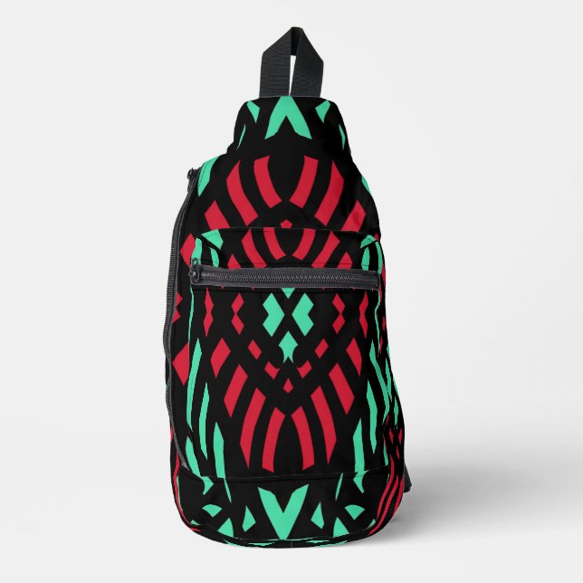 Bandoulière Sac à élingue, design motif moderne classique mult (Recto)