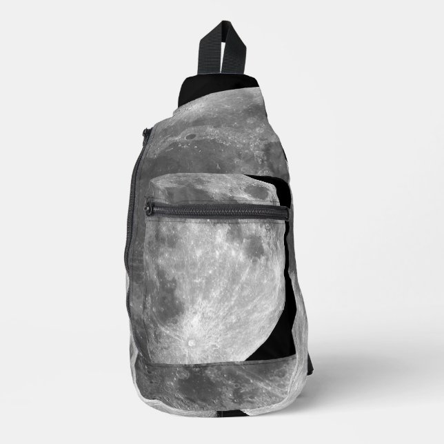 Bandoulière Sac à élingue - Gros plan pour la lune (Recto)