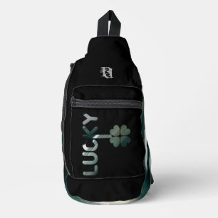 Bandoulière Sac à élingue LUCKY Tendance Abstrait noir blanc v
