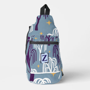 Bandoulière Sac à élingue Motif de l'arbre de saule personnali