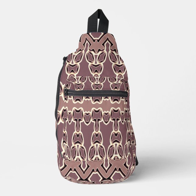 Bandoulière Sac à élingue, un design classique de couleur marr (Recto)