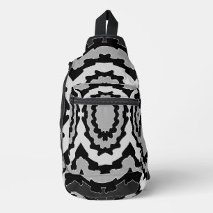Bandoulière Sac à élingue, Un design classique rétro noir & gr