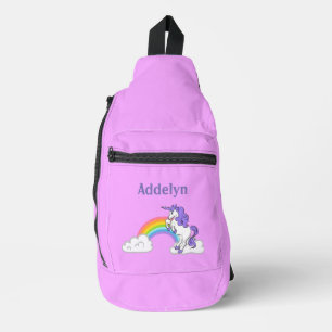 Bandoulière Sac à élingue Unicorne et Rainbow Design