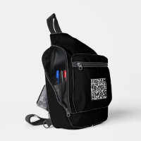 Sac à lame à couture noire élégant avec code QR