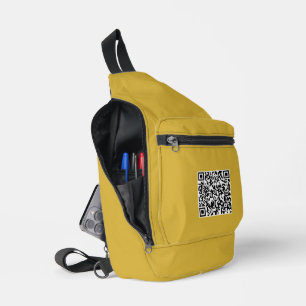 Bandoulière Sac à lame couture M or élégant avec code QR