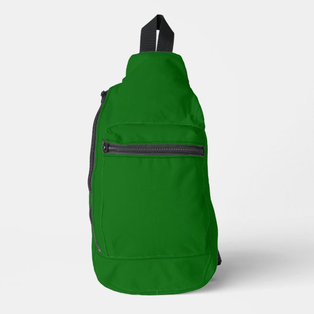 Bandoulière Sac à lame couture vert profond unique (Recto)