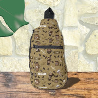 Sac à Motif Brown  Cups café