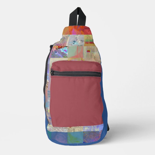 Bandoulière Sac à motif géométrique patchwork traditionnel (Recto)