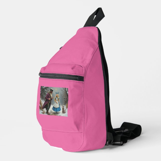 Bandoulière Sac à sac rose Alice d'hiver (Coin droit)