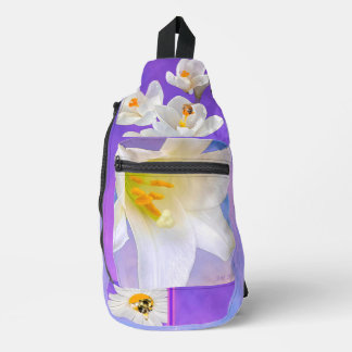 Bandoulière Sac banane Fleurs et abeilles à célébrer.