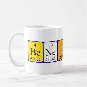 Banedikt périodique nom de table mug
